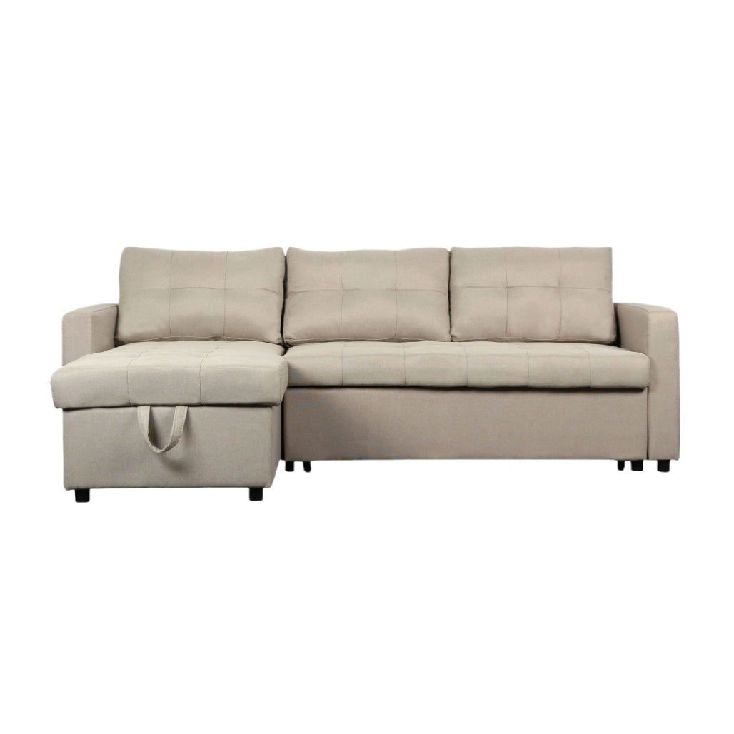 Canapé d'angle modulable en tissu - Conçu pour le salon - 220 x 85 x 85