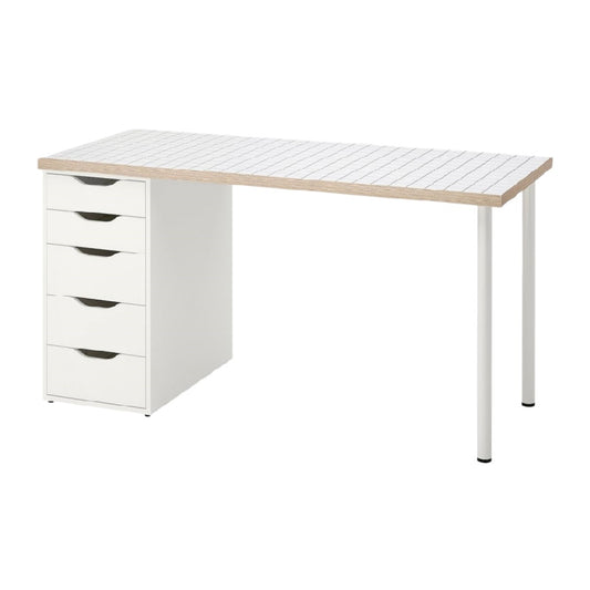 Bureau avec tiroirs pour espace de travail en mélamine - 150 x 75 x 75
