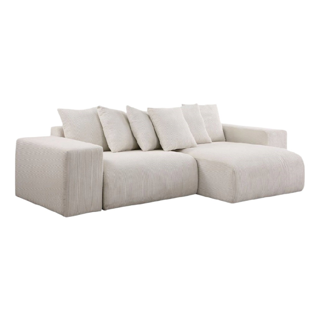 Canapé d'angle pour salon en tissu - 250 x 90 x 85