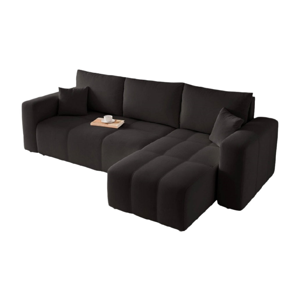 Canapé d'angle en tissu pour salon - 220 x 90 x 75