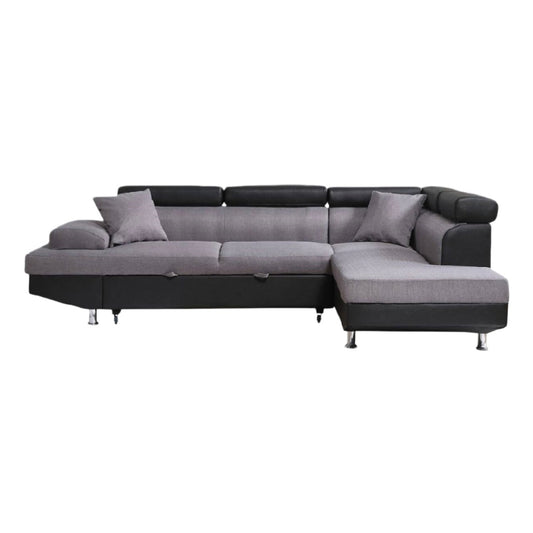 Canapé d'angle en tissu pour salon - solution d'assise confortable - matériaux synthétiques - dimensions approximatives 240 x 160 x 85